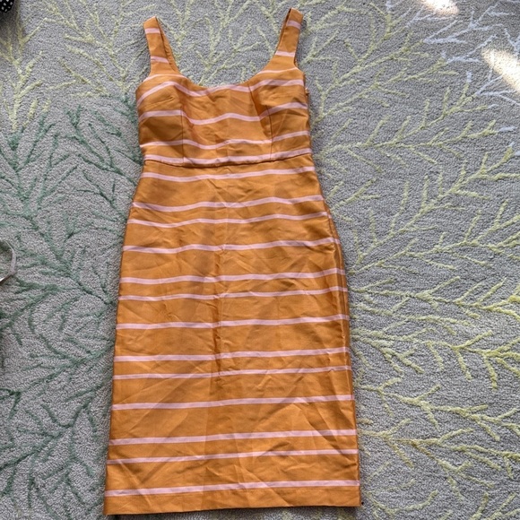 J Crew Scoopneck midi dress in jacquard stripe NWT 6 - Picture 2 of 7